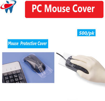 Dental PC Mouse Barriers Mouse Cover Mouse Plastic Barrier,  7'' x 3.75'', 500/pk
