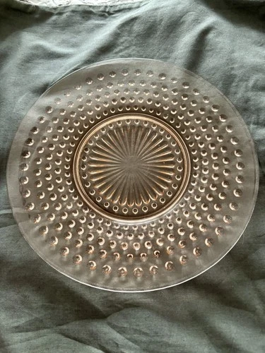 Vintage Pink Depression Glass Anchor Hocking 8.5” Hobnail Lunch Plate