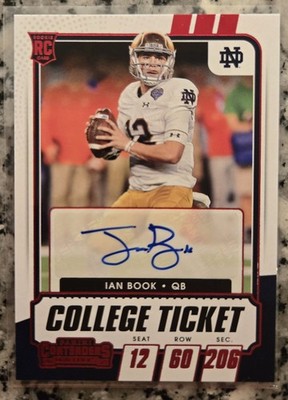 Ian Book - 2021 Contenders Draft Picks College Ticket Rookie Auto Red | #226