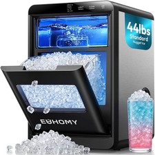 Nugget Ice Maker Countertop 44Lbs/24H Sonic Ice Maker Machine Self-Cleaning