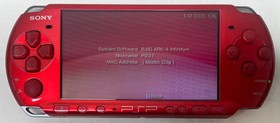 PSP 3000 Radiant Red / New Battery / Genuine Sony Charger / Region Free / 32GB