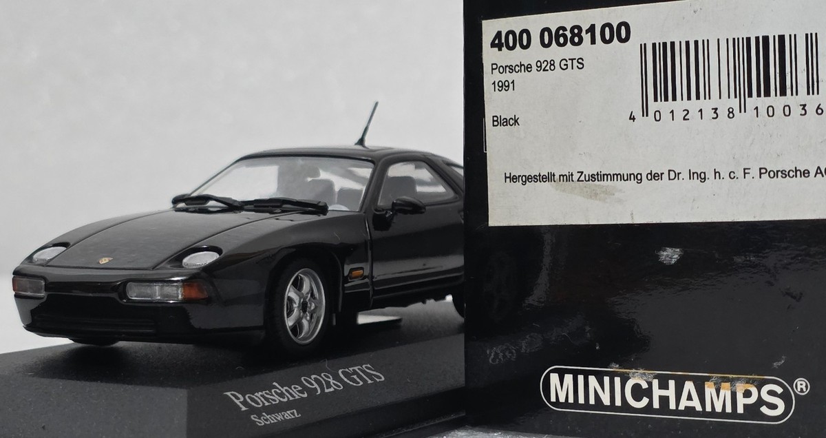 Porsche 928 GTS 1991 Black 1:43 Minichamps 400068100 EXTREMELY