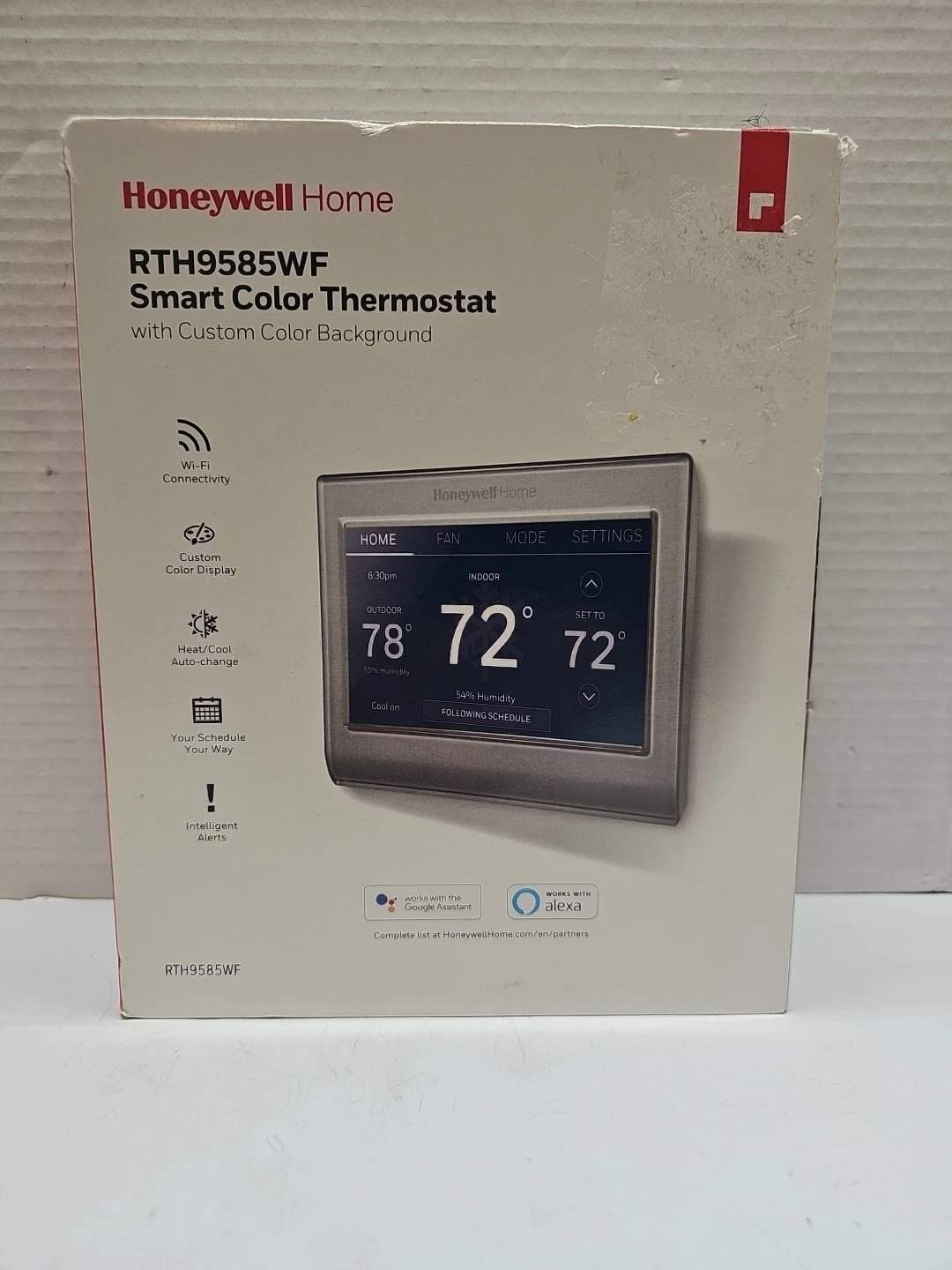 Honeywell Home RTH9585WF1004 Wi-Fi Smart Thermostat (Silver) NOB
