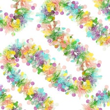 49.2FT Easter Tinsel Garland Colorful Eggs Metallic Tinsel Garland Easter Hangin