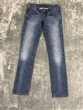 Ariat Womens Denim Jeans 25R Medium Wash Straight Leg Cotton Blend