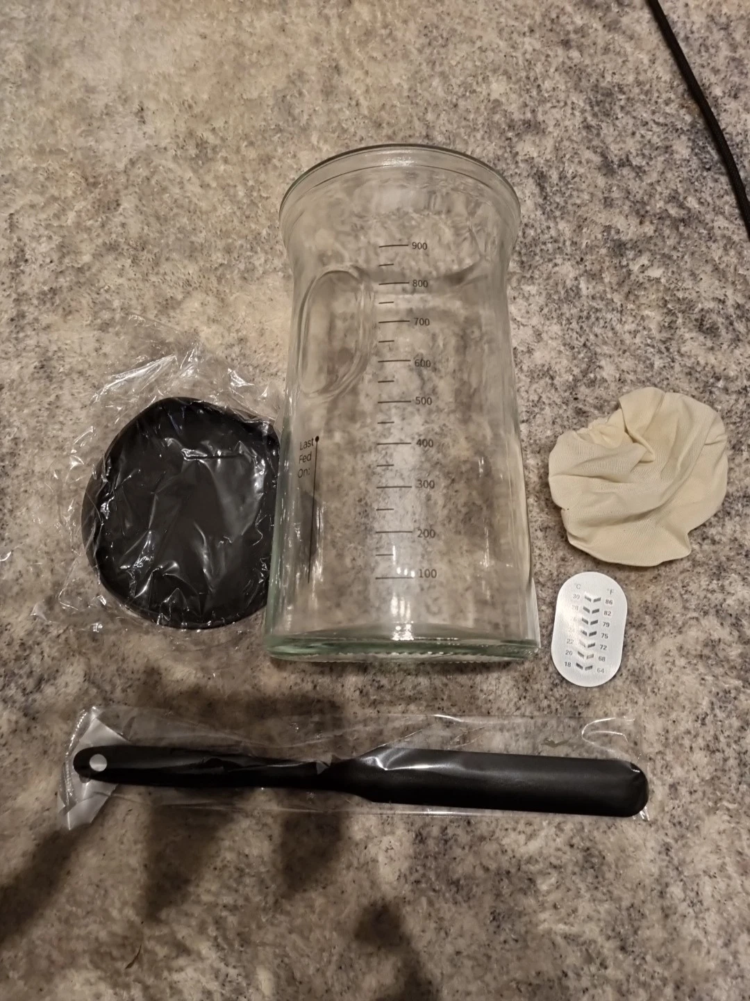 Starter Jar Multipurpose Glass Measuring Cup for Water Restaurant Bakery