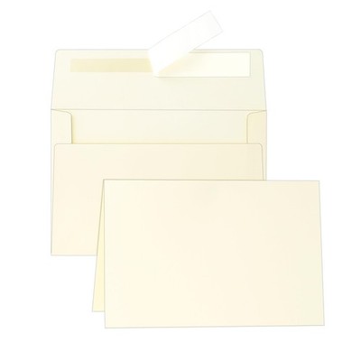 Silunkia Cream Blank Note Cards and Envelopes 5 x 7 Heavyweight Folded Off White