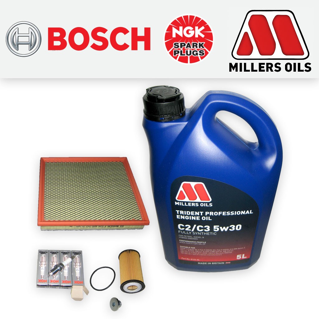 SERVICE KIT for VAUXHALL ASTRA J MK6 1.6 TURBO A16LET OIL AIR FILTERS PLUGS +OIL