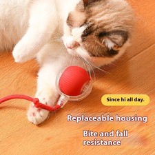 Cat Interactive Ball Toys Automatic Rolling Ball Faux Tail Rechargeable Smart