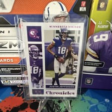 Panini 2020 Chronicles Rookie Justin Jefferson #62 Vikings NFL Football Card. rookie card picture