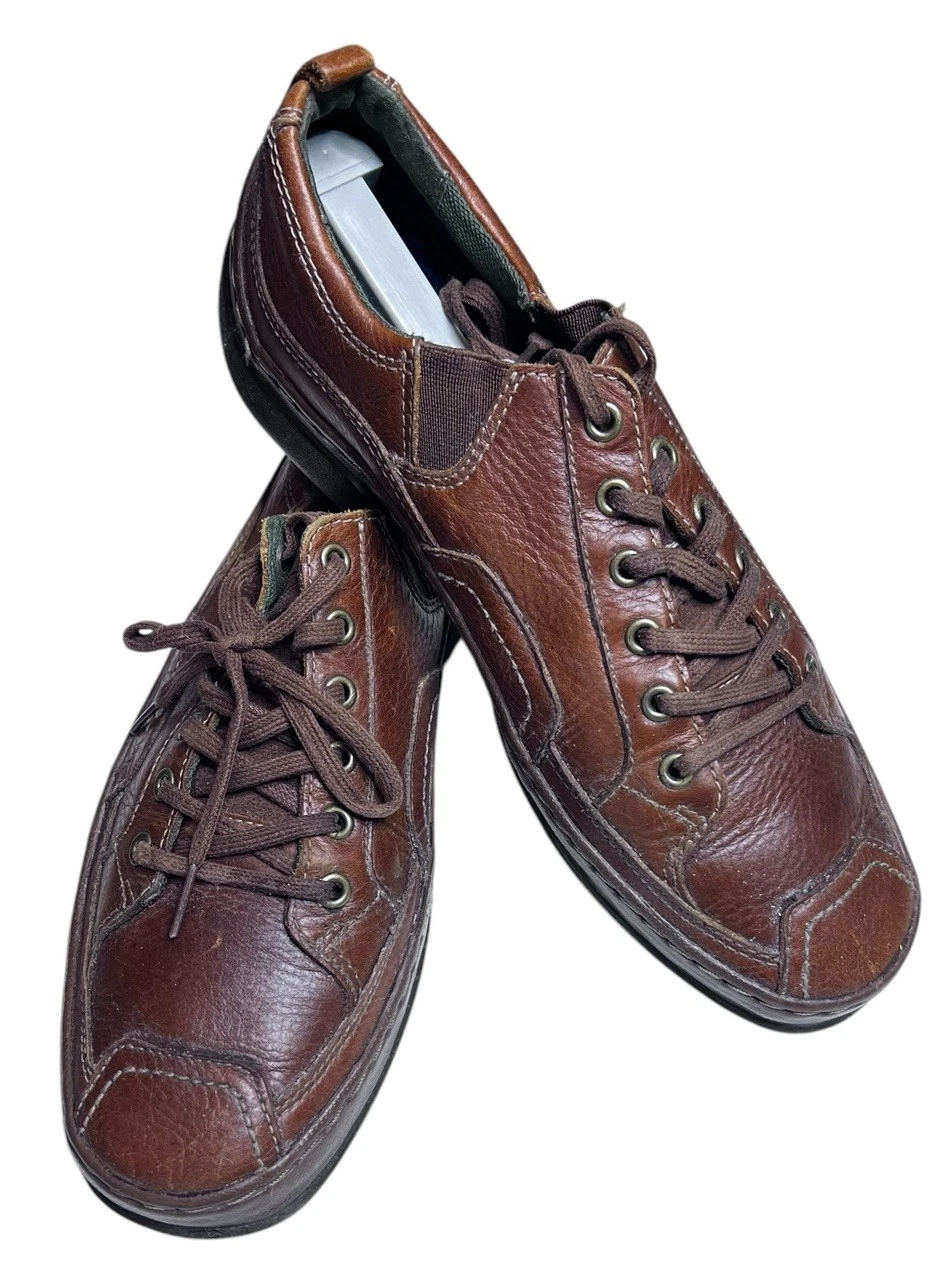 Scarpe uomo Clarks tomaia cravatta in pelle taglia 8M mocassini piatti Oxford