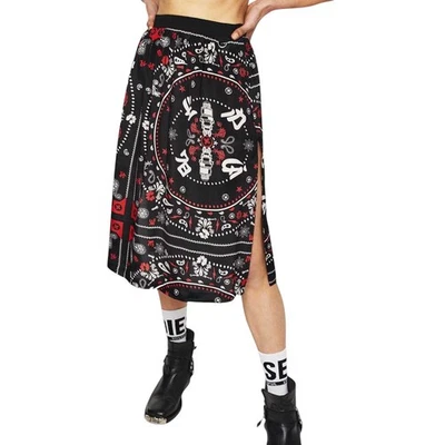 Diesel O-Miyo-B Jupe Midi Fendue Côté Taille Élastique XS Noir - Photo 1/4