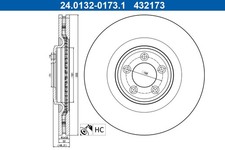 2x Bremsscheibe ATE 24.0132-0173.1 f&uuml;r JAGUAR TYPE X152 XF 1 X250 XJ X351 Ti4