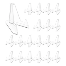 20Pcs 35mm Acrylic Trading Card Stands, Card Holder Mini Easels for Display
