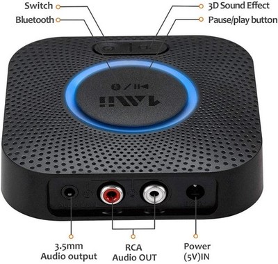 1Mii B06 Plus Bluetooth 5.0 Receiver HiFi Wireless Audio Adapter for Home Stereo