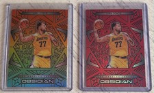 NBA 2024 Luka Doncic Obsidian #85 Electric Etch Hot Springs /15, Red Flood Lot