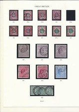 GB-KE7 1902-10 DLR SET WITH SHADES TO £1 USED (61) SG 215/266