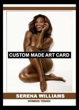 Serena Williams Tennis Art Card Blank Back