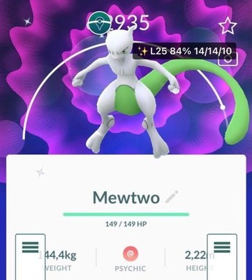   Shiny Mewtwo    P T C have 80kStardust - Description
