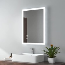 EMKE Backlit Illuminated Bluetooth Bathroom Mirror Shaver Socket 500x700mm(RSS)