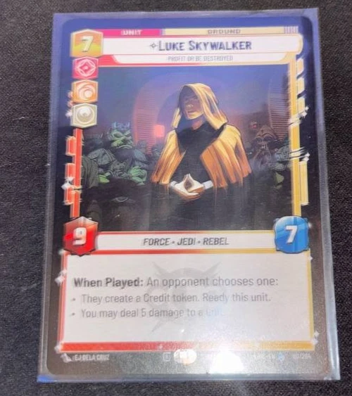 Star Wars Unlimited Luke Skywalker - Profit or Be Destroyed - Image 1 of 1