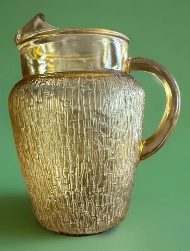 Vintage 1970’s Anchor Hocking Pagoda Amber 78 oz Pitcher