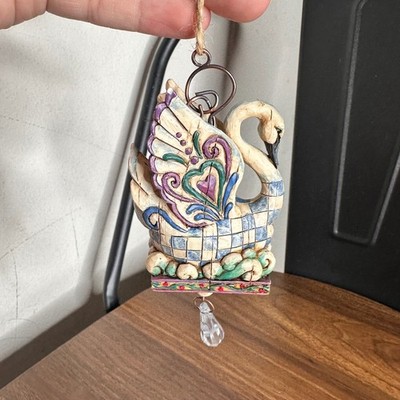 Jim Shore Twelve Days of Christmas ornament 7 Seven Swans A Swimming 2005 5''