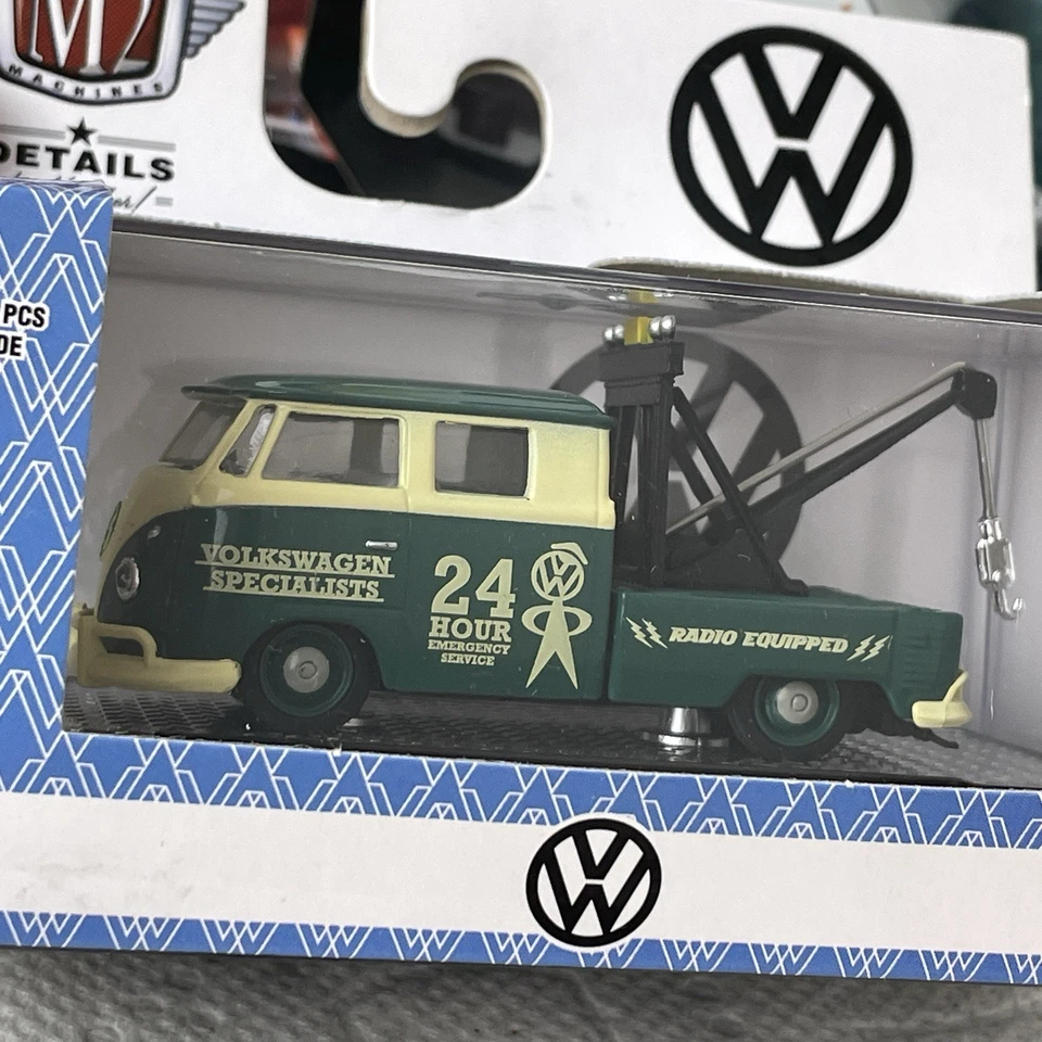 VW DIE-CAST 1960 DOUBLE CAB TRUCK USA WRECKER TOW TRUCK M2 MACHINES Volkswagen - Image 2 of 4