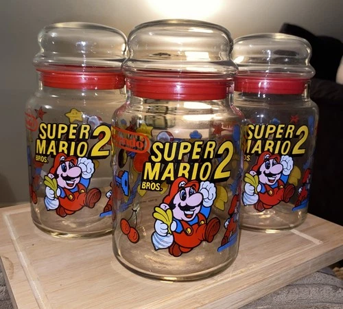 Vintage Super Mario 2 Nintendo Jar 1989 with Lid (only 1 included in price)