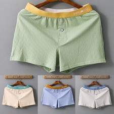 Mens Cotton Boxers Shorts Underwear Underpants Trunks Homewear Breathable Loose
