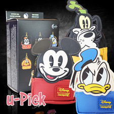 Mini-Loungefly Disney Mickey Mouse Sensacional Seis Juegos con disfraces U-PICK Bolso Dije Llave