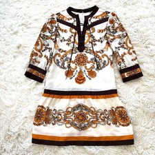 GUCCI Dress Silk Pattern Size 36 S Beautiful Condition Blue Color