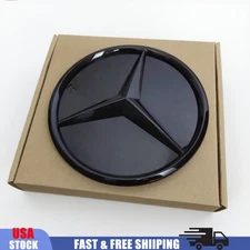 Fit For Mercedes-Benz Front Black Grille 3D Star Emblem A200 ML350 ML400 C300