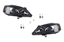Scheinwerfer Set Xenon passend für Opel Astra G schwarz 98-04 Leuchtmittel Li Re