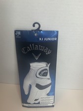 Callaway XJ Junior Golf Glove JM White Synthetic New in Package Youth Left Hand