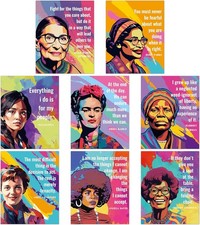 Inspirational Powerful Women Art Print - 8Pcs Back to School Motivational Quo...