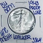 1943 BU UNCIRCULATED WALKING LIBERTY SILVER HALF DOLLAR AUTHENTIC U.S. MINT 3864
