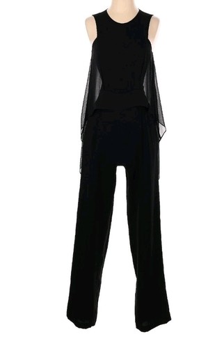NWT BCBG MAXAZRIA SIZE 4 LORI OPEN BACK ASYMMETRIC DRAPE JUMPSUIT MSRP $298 - Picture 5 of 6