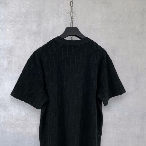 Dior Oblique Monogram Relaxed-Fit Terry Cotton Jacquard T-Shirt Black Size M - Picture 11 of 15