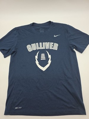 Gulliver Football Nike T-Shirt Men Medium Blue Dri-Fit.#39502