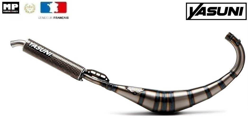 Pot d'echappement Yasuni R2 Carbone pour moto Derbi et Rieju 50cc 2T