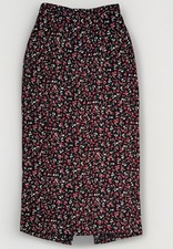 NWT Vintage Women s Boho Cottagecore Christopher Banks Maxi Skirt M Black Red