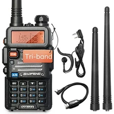 Baofeng UV-5RX3 Tri-Band UHF VHF 1.25M Handheld Ham Two-Way Radio Walkie Talkie
