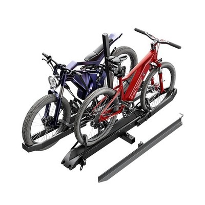 Ebike Rack with Ramp, Foldable Bike Rack for Tow Hitch, Heavy Duty Bike Carri...