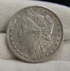1896 US Morgan Silver Dollar $1 AU (Cleaned)