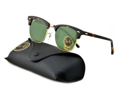 Ray-Ban RB3016 Clubmaster Unisex Sunglasses with Tortoise