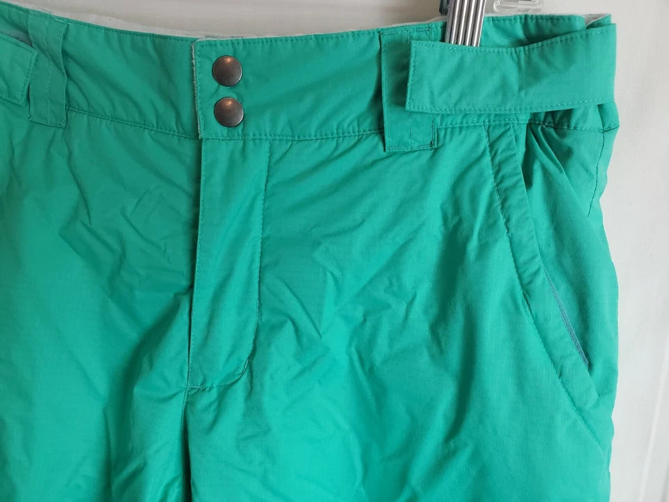 Calça de esqui Columbia Girls Youth Crushed Out II tamanho XL 18/20 verde-azulado isolada - Imagem 2 de 4