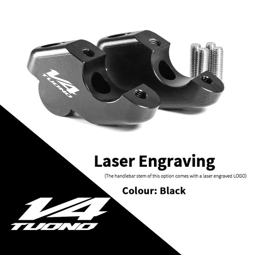 Handlebar Riser Clamp Extend Adapter For Aprilia Tuono 660 V4 900 Dorsoduro 17- - Picture 9 of 22
