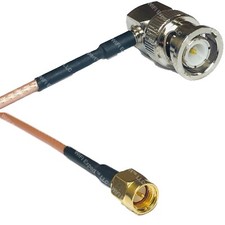 RG316 BNC MALE ANGLE to SMA MALE Coax RF Cable USA-Ship