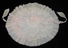 Vintage MINIWORLD Pink Party Dress RUFFLES LACE FULL CIRCLE USA 3 Mos #1
